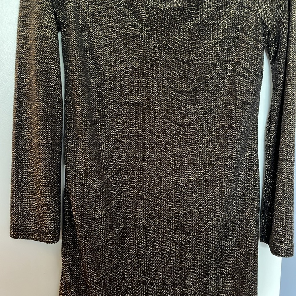 BCBGeneration | Long Sleeve Metallic Mini Dress Sz M - Picture 4 of 5